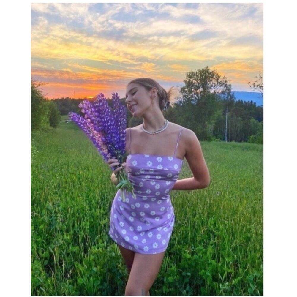 realisation par christy dress as if purple floral